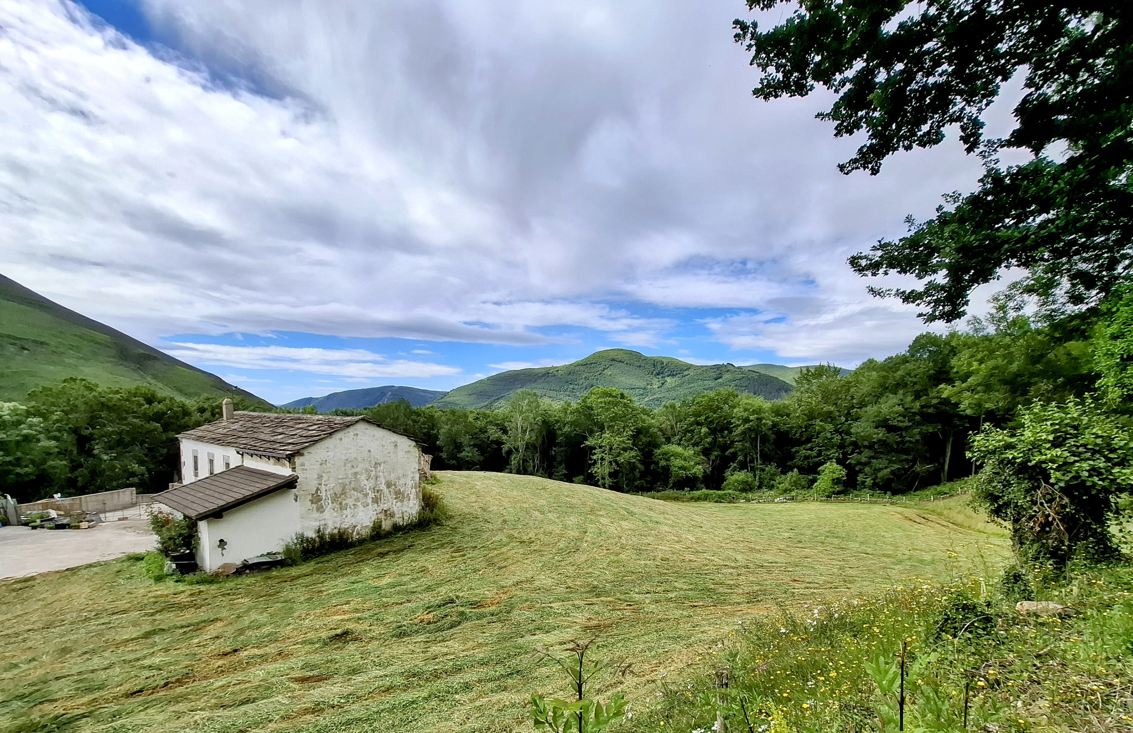 Stone farmstead in the Cantabrian Mountains