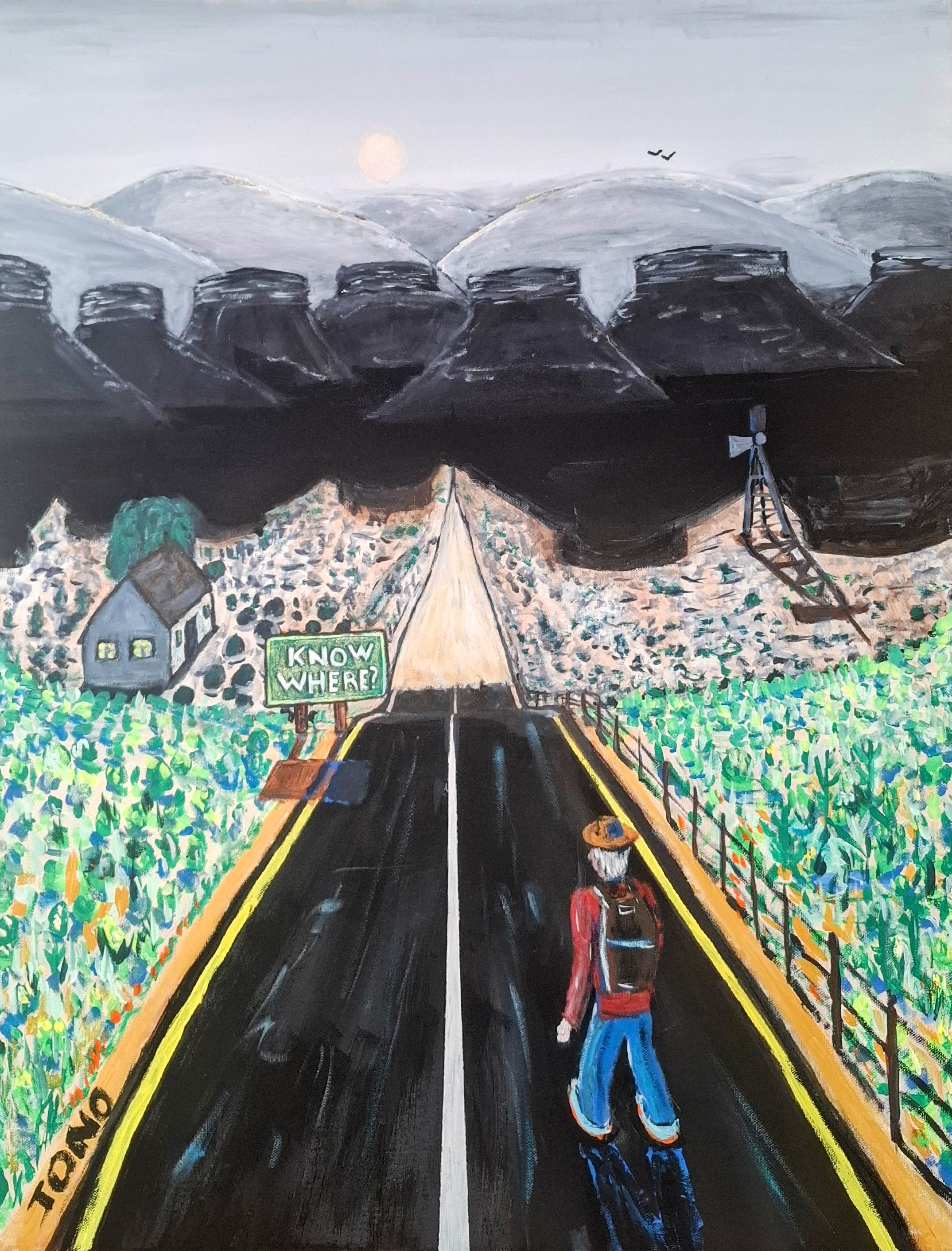 The Road to Know Where? - acrylic painting