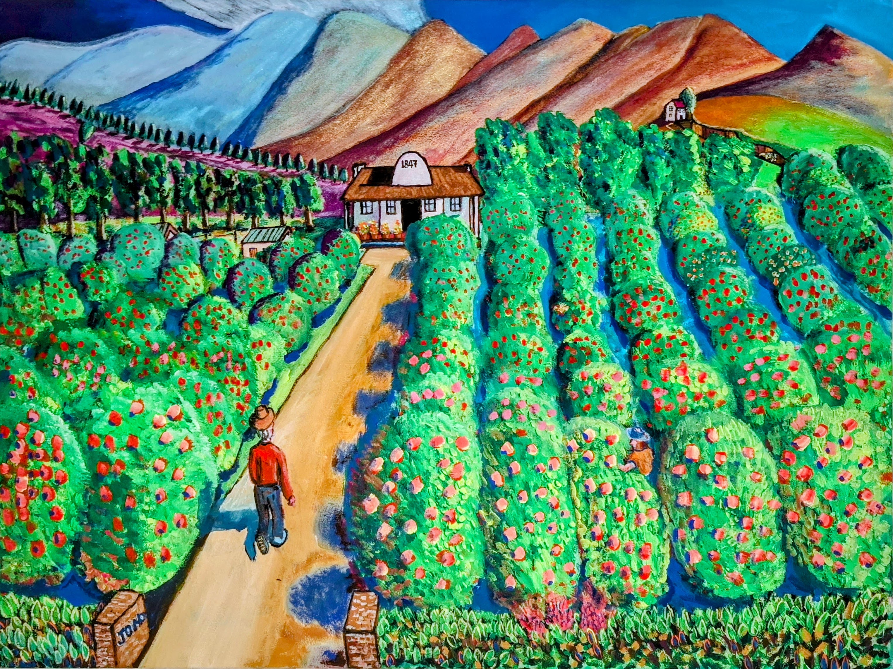 The Road to Somewhere (Part One) - acrylic painting